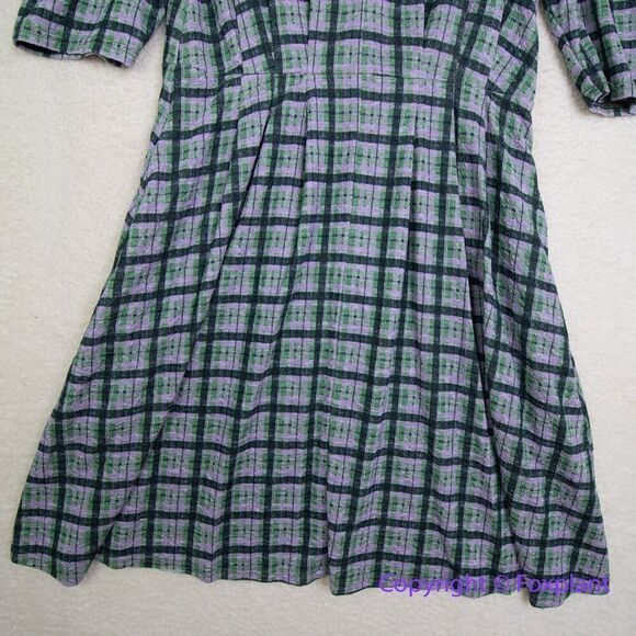 Hutch Pink And Green Plaid Dress, size L - Picture 4 of 16
